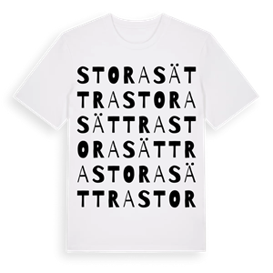 Stora Sättra ordlek t-shirt – ekologisk bomull t-shirt från Pinshirt