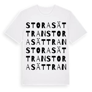 Stora Sättran ordlek t-shirt – ekologisk bomull t-shirt från Pinshirt