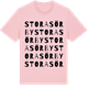Pink Cotton t-shirt med Stora Sörby ordlek t-shirt