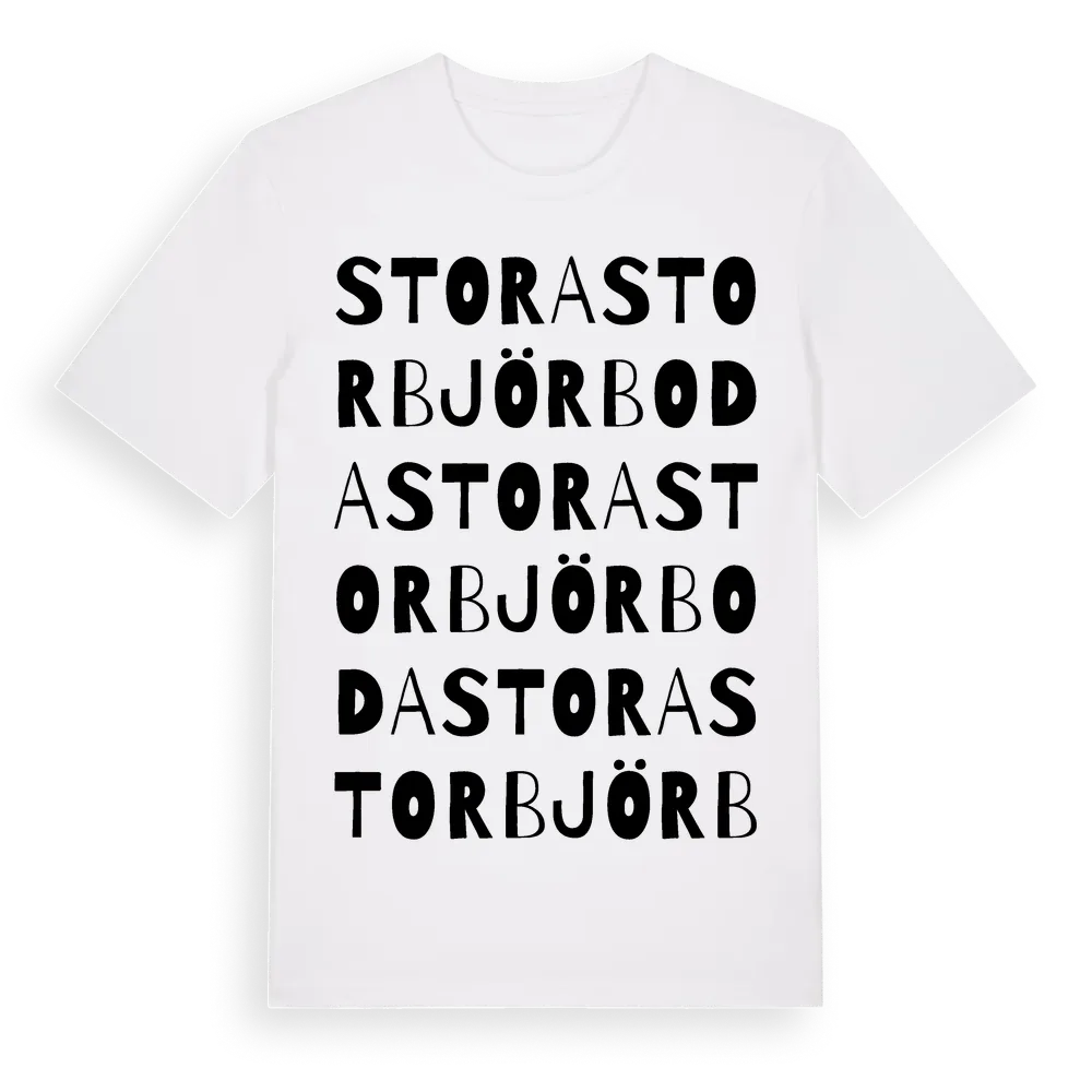 Stora Storbjörboda ordlek t-shirt i miljö