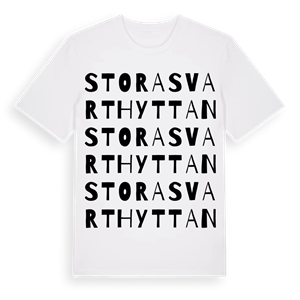Stora Svarthyttan ordlek t-shirt – ekologisk bomull t-shirt från Pinshirt