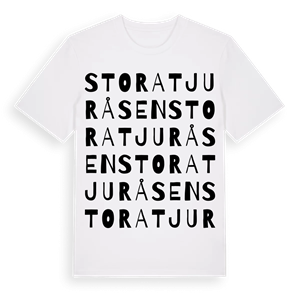 Stora Tjuråsen ordlek t-shirt – ekologisk bomull t-shirt från Pinshirt