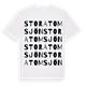 White t-shirt med Stora Tomsjön ordlek t-shirt