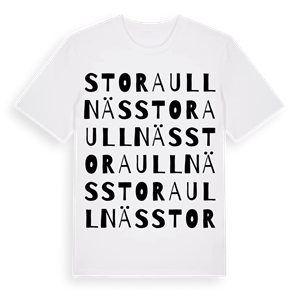 Stora Ullnäs ordlek t-shirt – ekologisk bomull t-shirt från Pinshirt