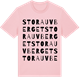 Pink Cotton t-shirt med Stora Uvberget ordlek t-shirt