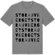 Mid Heather Gray t-shirt med Stora Uvberget ordlek t-shirt