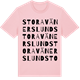 Pink Cotton t-shirt med Stora Vänerslund ordlek t-shirt