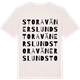 Vintage White t-shirt med Stora Vänerslund ordlek t-shirt