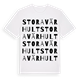 White t-shirt med Stora Värhult ordlek t-shirt