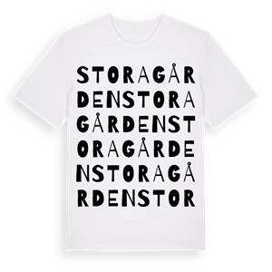 Storagården ordlek t-shirt – ekologisk bomull t-shirt från Pinshirt