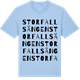 Blue Soul t-shirt med Storfallsängen ordlek t-shirt
