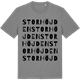 Mid Heather Gray t-shirt med Storhöjden ordlek t-shirt