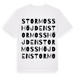 Stormosshöjden ordlek t-shirt – ekologisk bomull t-shirt från Pinshirt