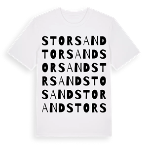 Storsand ordlek t-shirt – ekologisk bomull t-shirt från Pinshirt