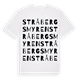 White t-shirt med Stråbergsmyren ordlek t-shirt