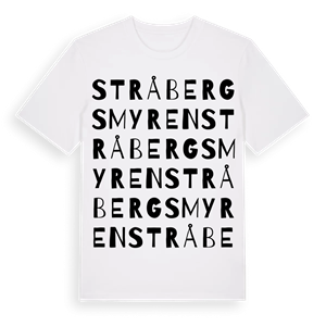 Stråbergsmyren ordlek t-shirt – ekologisk bomull t-shirt från Pinshirt