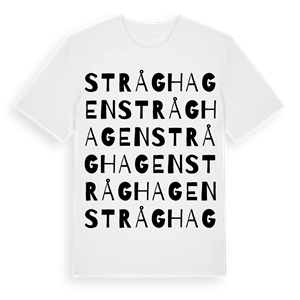 Stråghagen ordlek t-shirt – ekologisk bomull t-shirt från Pinshirt