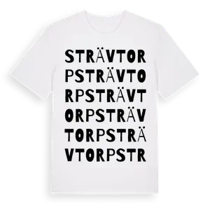 Strävtorp ordlek t-shirt – ekologisk bomull t-shirt från Pinshirt
