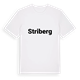 White t-shirt med Striberg fetstil t-shirt