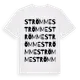 White t-shirt med Strömme ordlek t-shirt