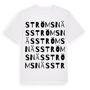 Strömsnäs ordlek t-shirt – ekologisk bomull t-shirt från Pinshirt