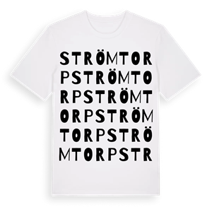 Strömtorp ordlek t-shirt – ekologisk bomull t-shirt från Pinshirt