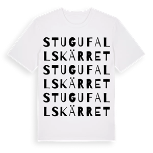 Stugufallskärret ordlek t-shirt – ekologisk bomull t-shirt från Pinshirt