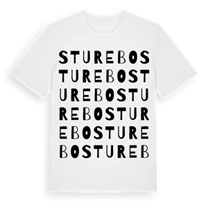 Sturebo ordlek t-shirt – ekologisk bomull t-shirt från Pinshirt