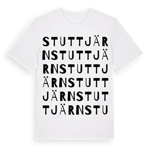 Stuttjärn ordlek t-shirt – ekologisk bomull t-shirt från Pinshirt
