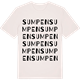 Vintage White t-shirt med Sumpen ordlek t-shirt
