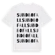 White t-shirt med Sundbofall ordlek t-shirt
