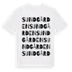 White t-shirt med Sundgården ordlek t-shirt