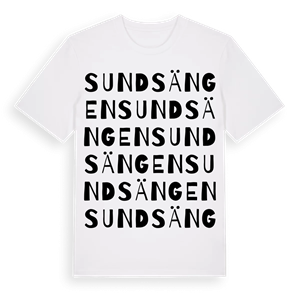 Sundsängen ordlek t-shirt – ekologisk bomull t-shirt från Pinshirt