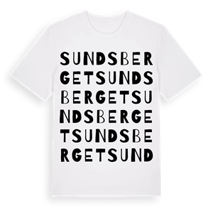 Sundsberget ordlek t-shirt – ekologisk bomull t-shirt från Pinshirt