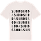 Vintage White t-shirt med Sundsboda ordlek t-shirt