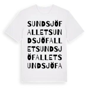 Sundsjöfallet ordlek t-shirt – ekologisk bomull t-shirt från Pinshirt
