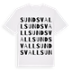 White t-shirt med Sundsvall ordlek t-shirt