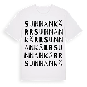 Sunnankärr ordlek t-shirt – ekologisk bomull t-shirt från Pinshirt