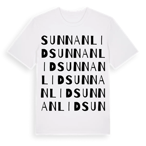 Sunnanlid ordlek t-shirt – ekologisk bomull t-shirt från Pinshirt