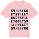 Pink Cotton t-shirt med Svalbygget ordlek t-shirt