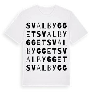 Svalbygget ordlek t-shirt – ekologisk bomull t-shirt från Pinshirt