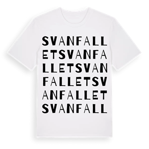 Svanfallet ordlek t-shirt – ekologisk bomull t-shirt från Pinshirt