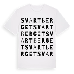 Svartberget ordlek t-shirt – ekologisk bomull t-shirt från Pinshirt