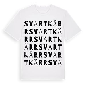 Svartkärr ordlek t-shirt – ekologisk bomull t-shirt från Pinshirt