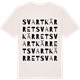Vintage White t-shirt med Svartkärret ordlek t-shirt