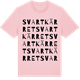 Pink Cotton t-shirt med Svartkärret ordlek t-shirt