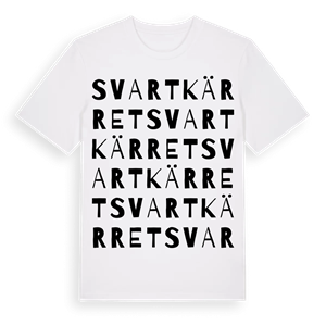 Svartkärret ordlek t-shirt – ekologisk bomull t-shirt från Pinshirt