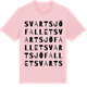 Pink Cotton t-shirt med Svartsjöfallet ordlek t-shirt