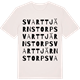 Vintage White t-shirt med Svarttjärnstorp ordlek t-shirt