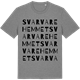 Mid Heather Gray t-shirt med Svarvarehemmet ordlek t-shirt